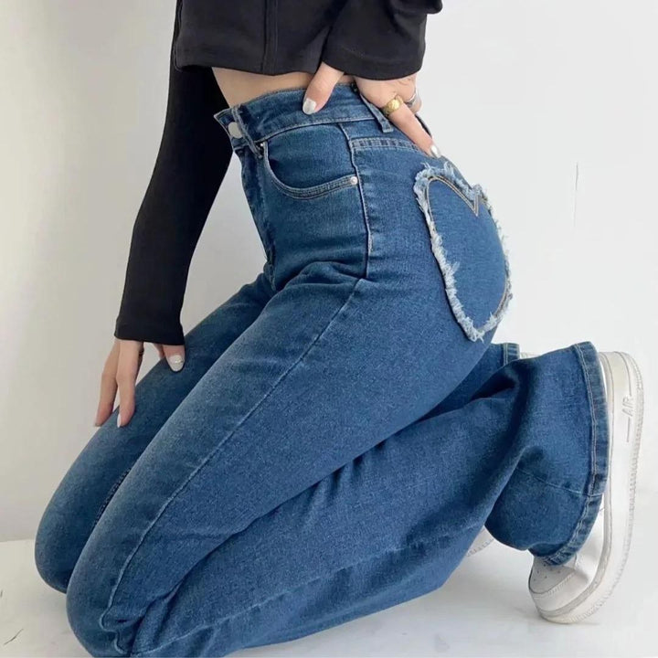 Ara™ Jeans With High Waist and Heart Fringes