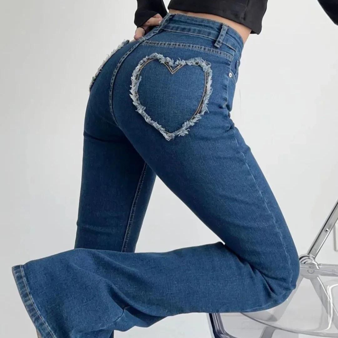 Ara™ Jeans With High Waist and Heart Fringes