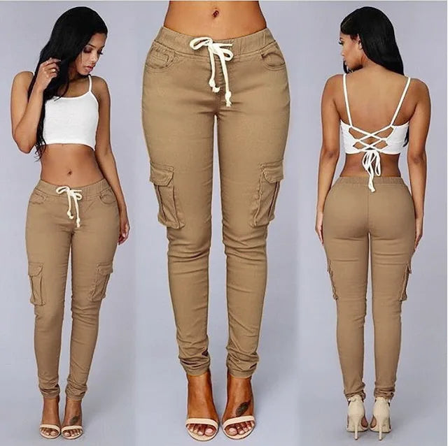 Leonie™ Cargo trousers with high waist