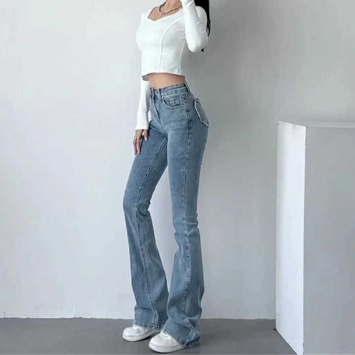 Ara™ Jeans With High Waist and Heart Fringes