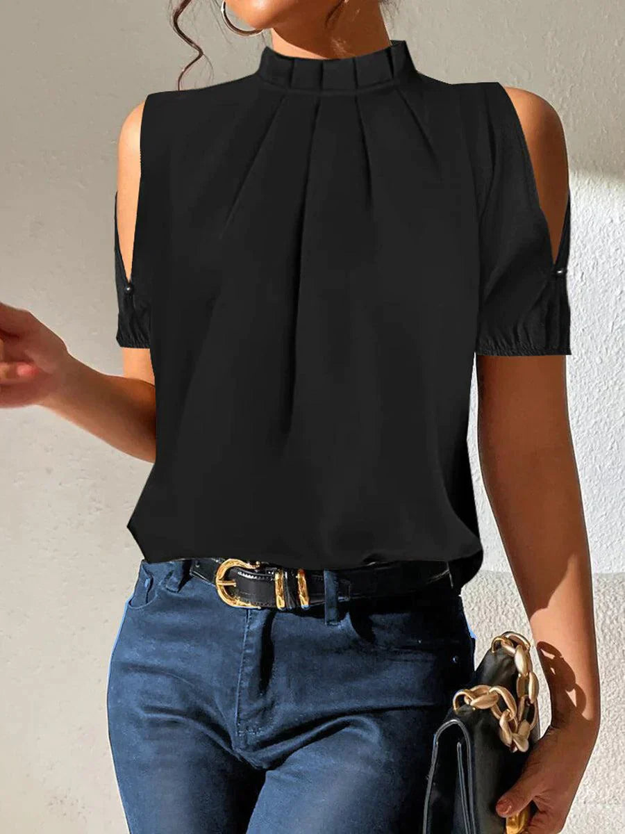 Lola™ Pleated Top with Split Sleeves