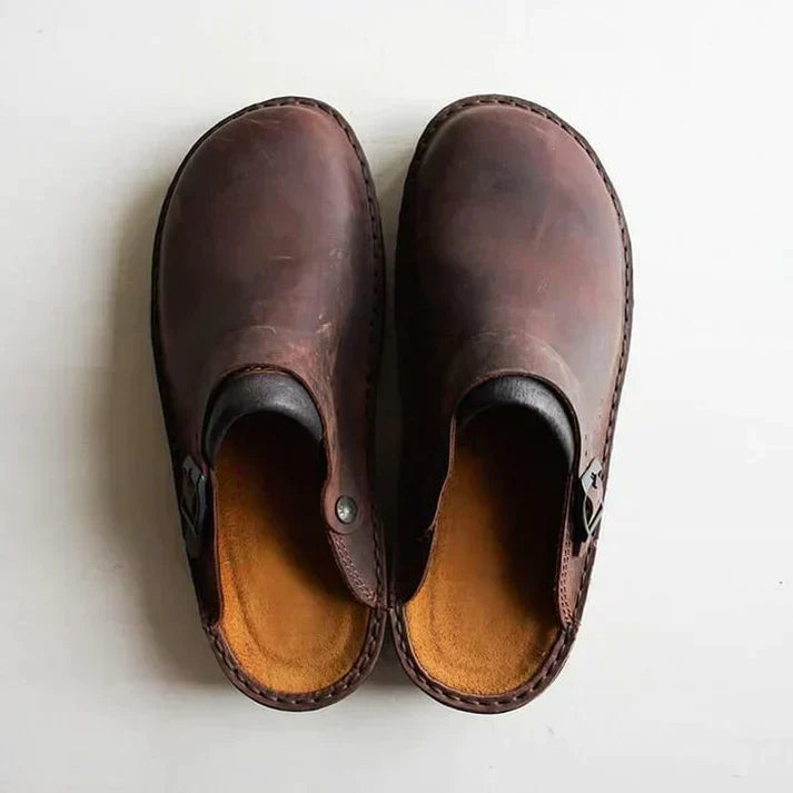 Noah | Orthopedic Leather Comfort Slippers