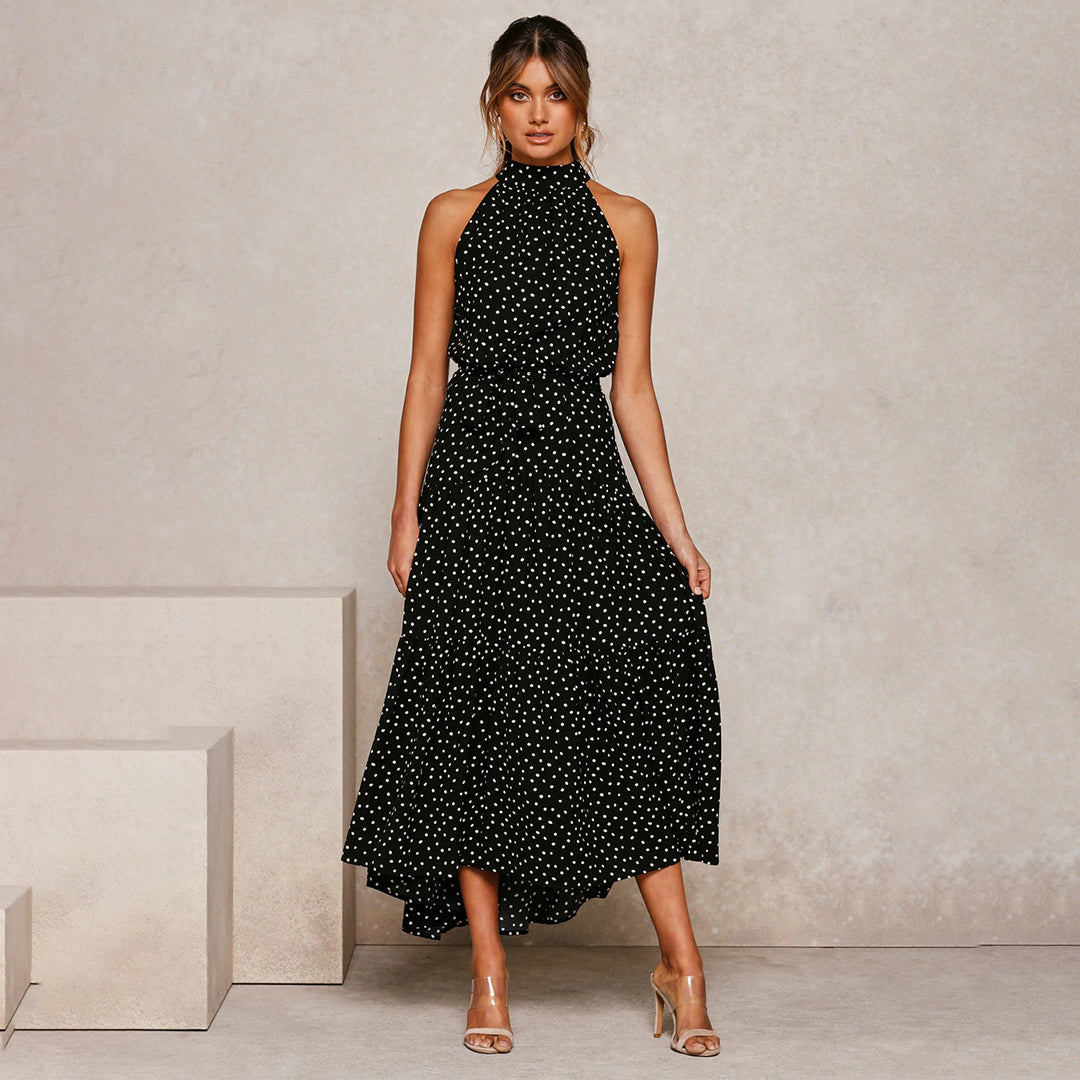 Grazyna™ Elegant long polka dress