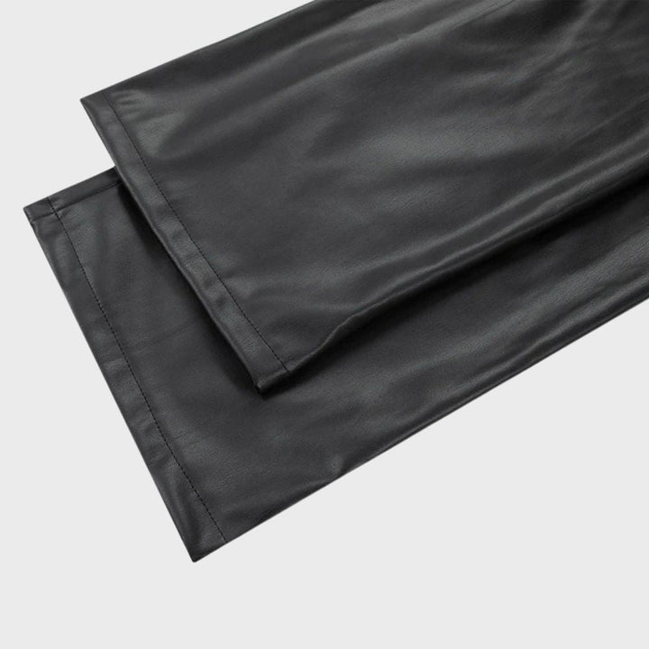 Jaska™ Straight cut leather trousers