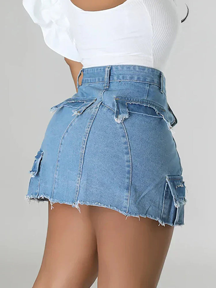 Valerie™ Stylish high-waist denim skirt