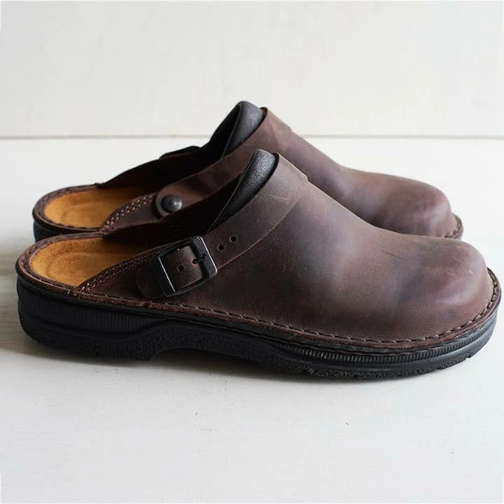 Noah | Orthopedic Leather Comfort Slippers