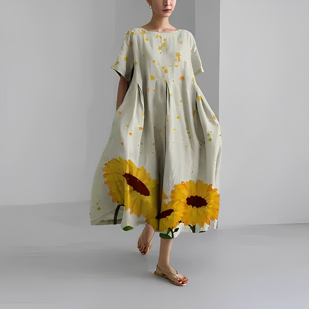 Julia | Boho flower dress - Wide dress - Spring