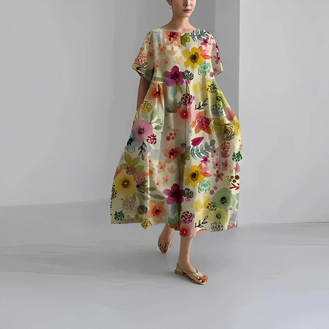 Julia | Boho flower dress - Wide dress - Spring