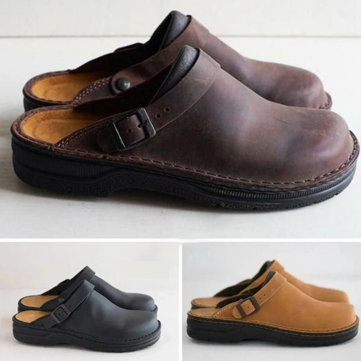 Noah | Orthopedic Leather Comfort Slippers