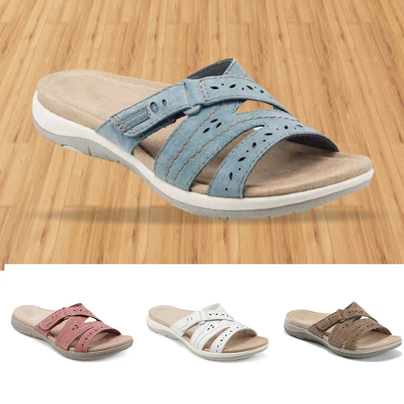 Cora™ Orthopedic Round Toe Buckle Strap Sandal