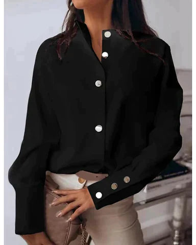 Daphne™ Buttoned long sleeve blouse