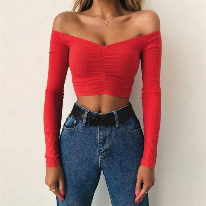 Emelia™ off-shoulder long sleeve