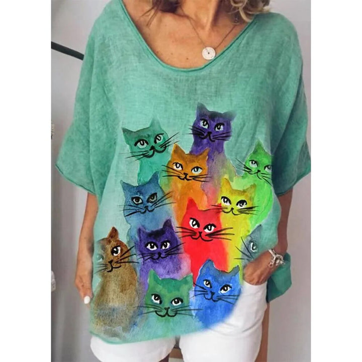 Cathrine™ Cat Graphic T-shirt