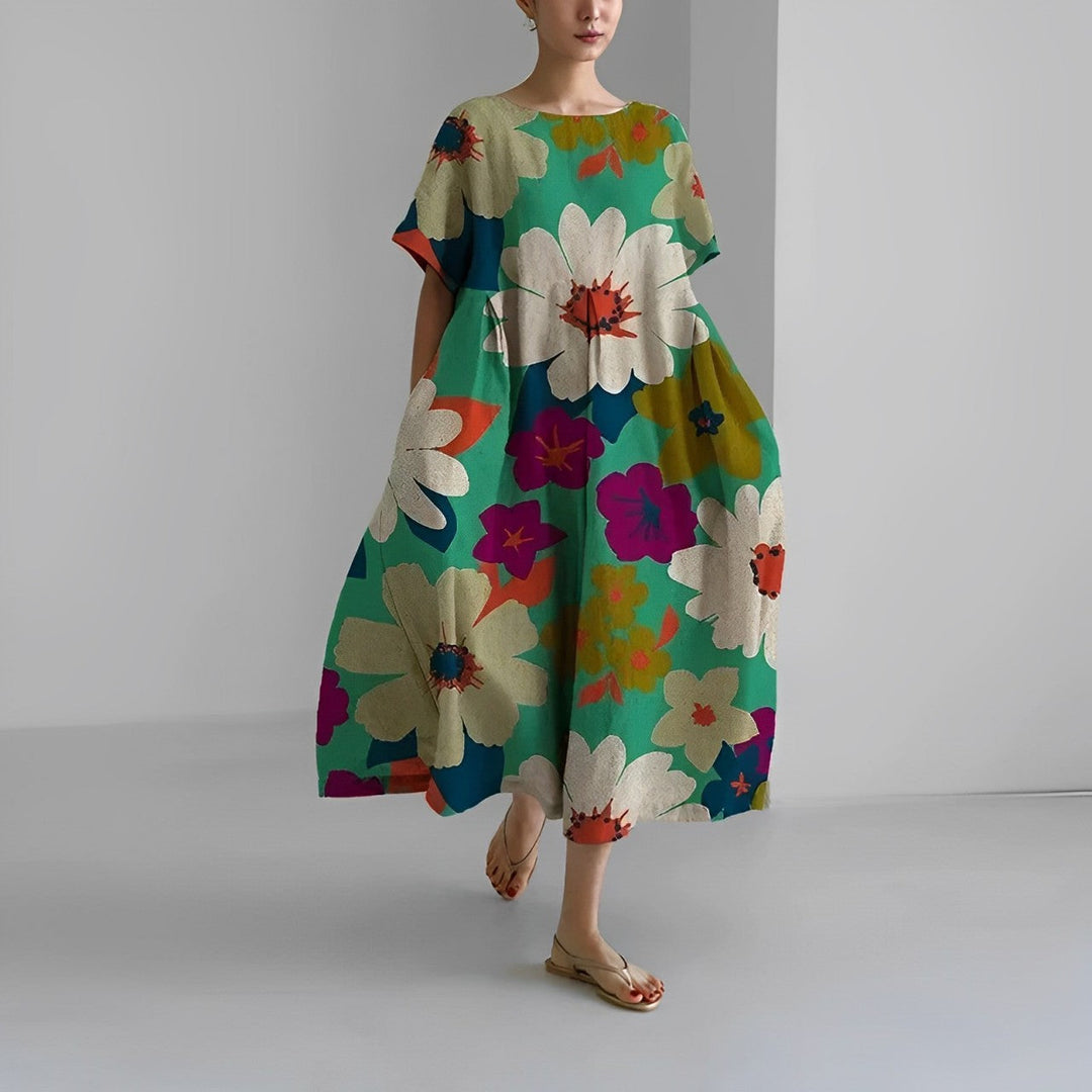 Julia | Boho flower dress - Wide dress - Spring