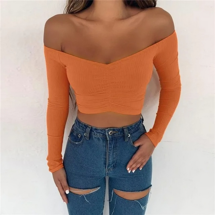 Emelia™ off-shoulder long sleeve