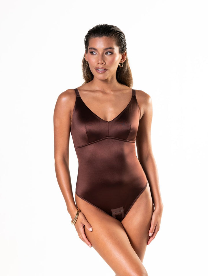 Satin Snatched Thong Bodysuit