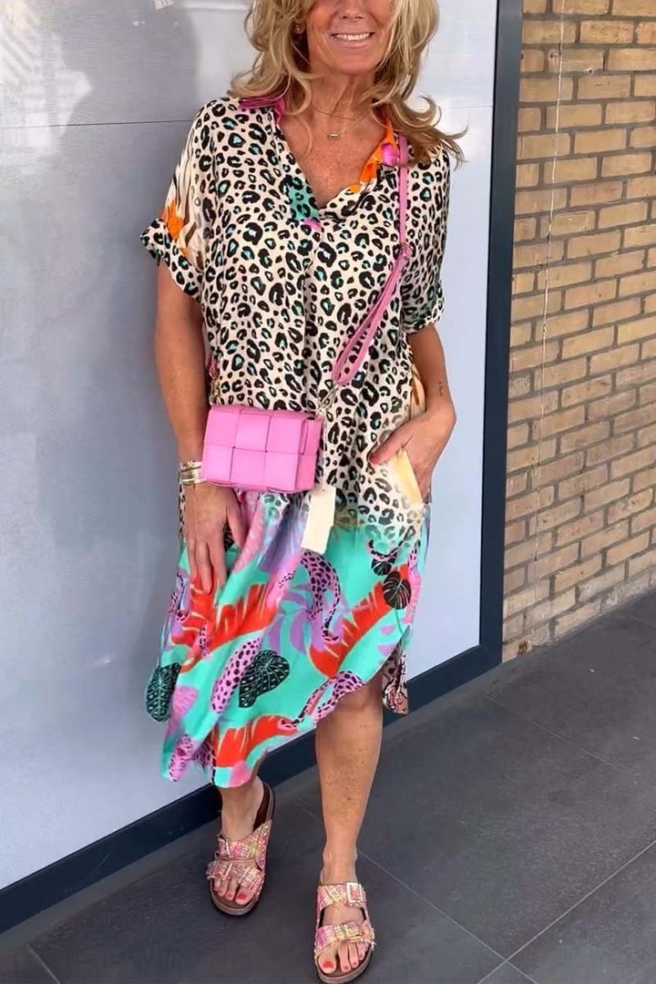 Meagan™ Colourful Leopard Dress