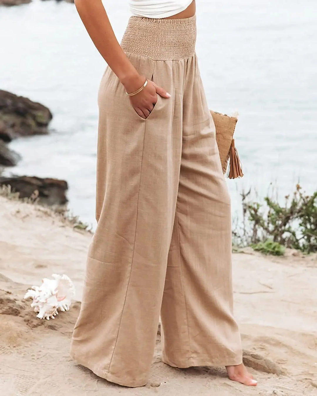 OLIVIA™ | Linen blend Trousers