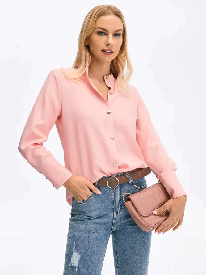 Daphne™ Buttoned long sleeve blouse