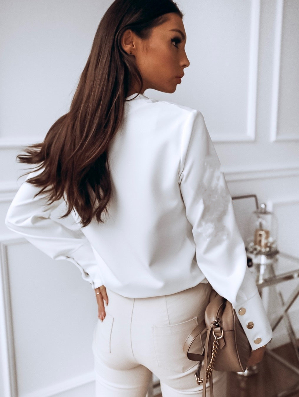 Daphne™ Buttoned long sleeve blouse